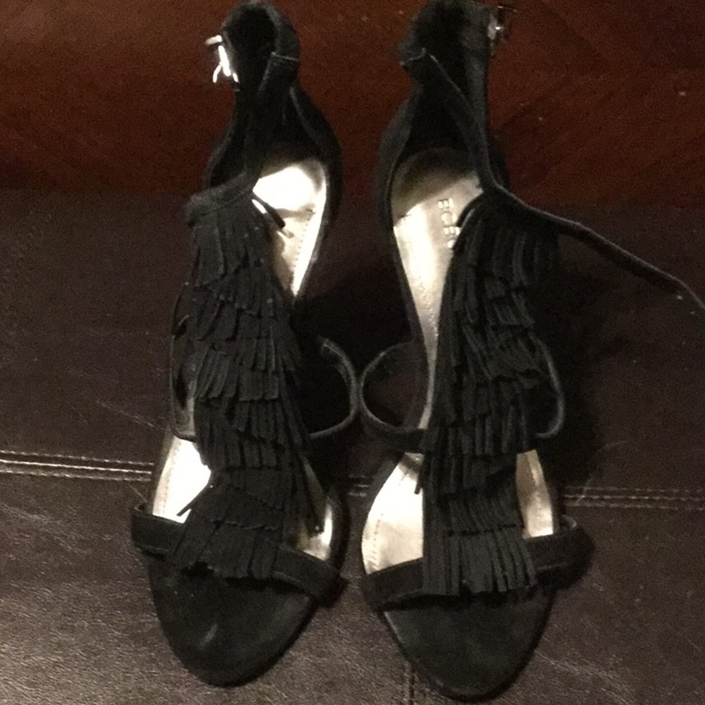 BCBGeneration Fringe Suede Sandals